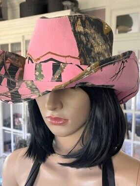 Goldcoast Sunwear Mossy Oak Pink Camo Cowboy Hat O/S Western Womens